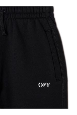 pantalone in cotone nero OFF WHITE KIDS | OBCH001C99FLE0031001